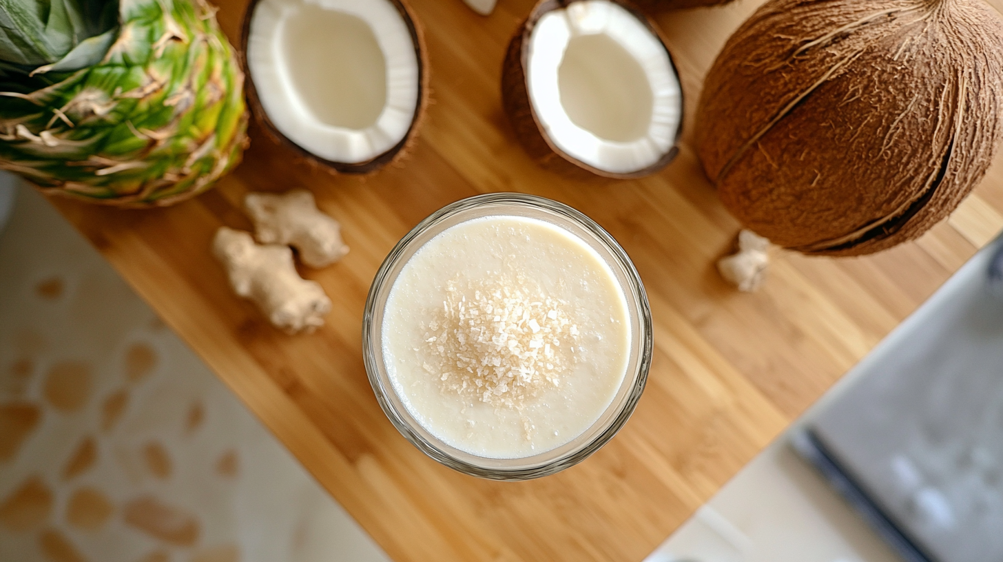 Coco loco drink with rum and coconut in a coconut shell