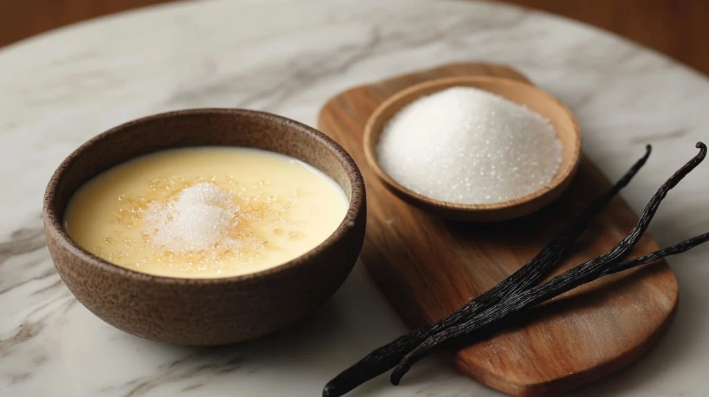 What is crème brûlée mostly made of? Creamy custard with caramelized sugar topping.